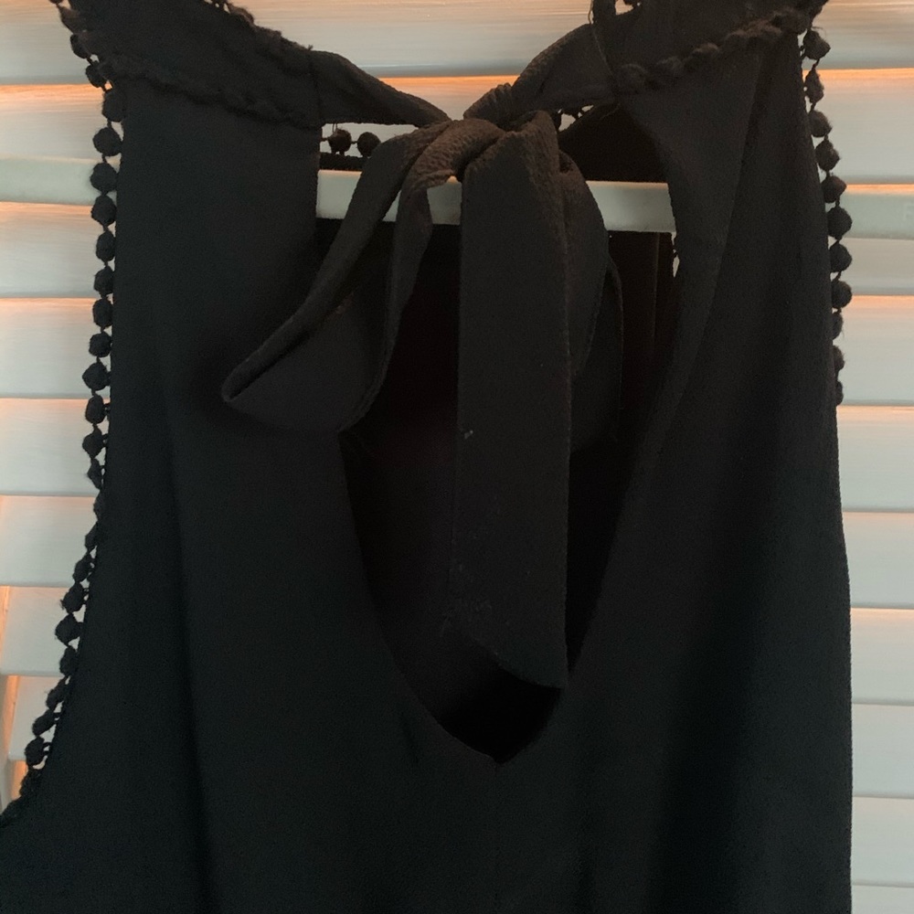 Black Romper with Detailing